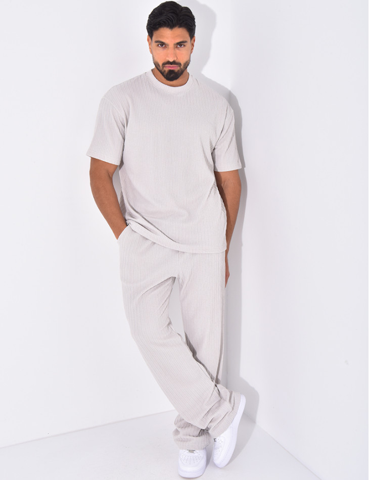 Ensemble texturé pantalon et t-shirt