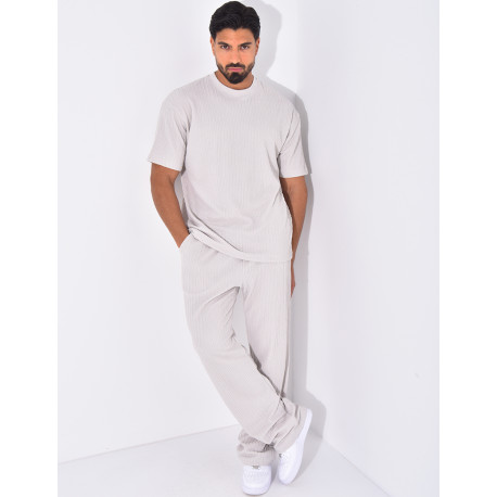Ensemble texturé pantalon et t-shirt