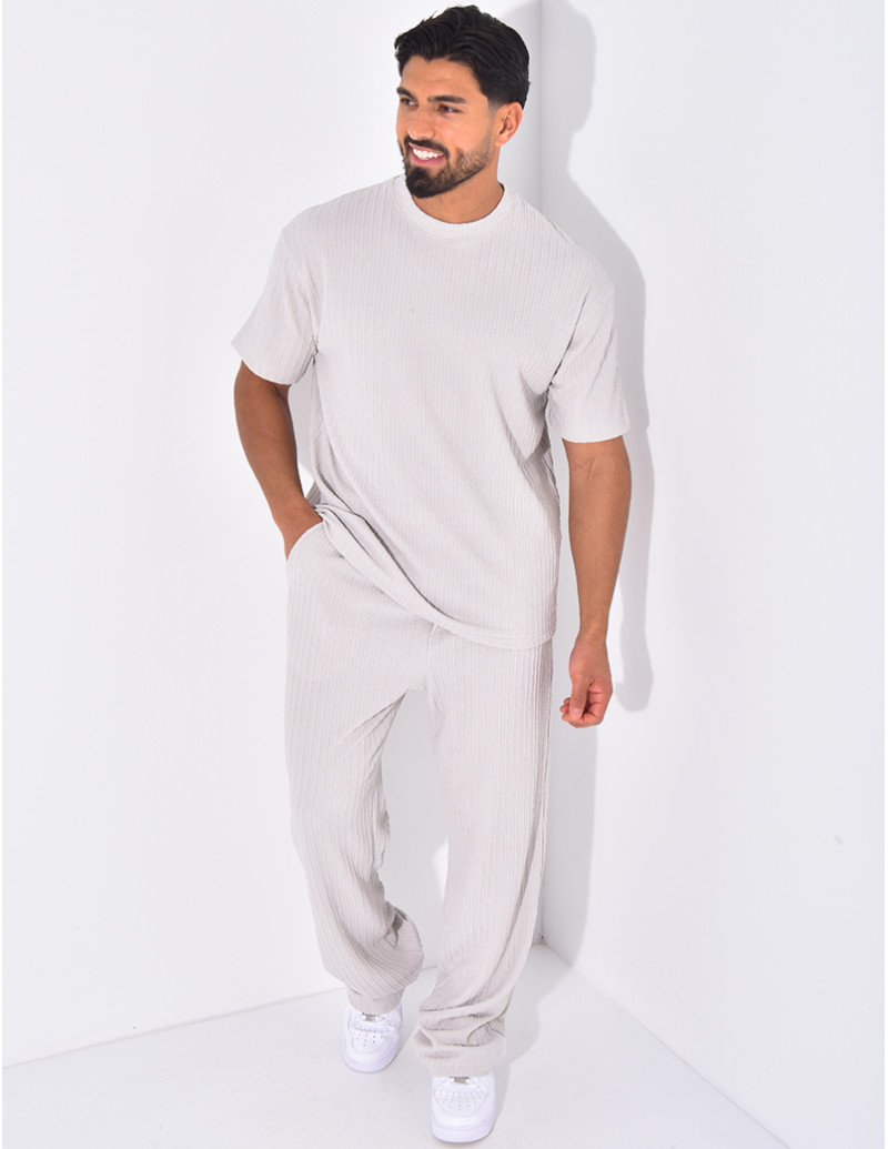 Ensemble texturé pantalon...