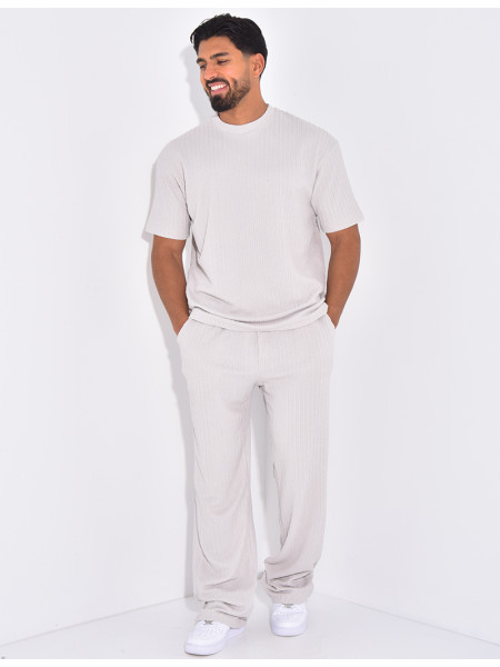 Ensemble texturé pantalon et t-shirt