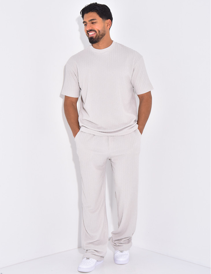 Ensemble texturé pantalon et t-shirt