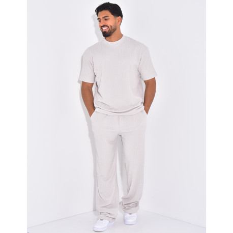 Ensemble texturé pantalon et t-shirt