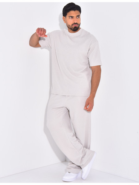 Ensemble texturé pantalon et t-shirt