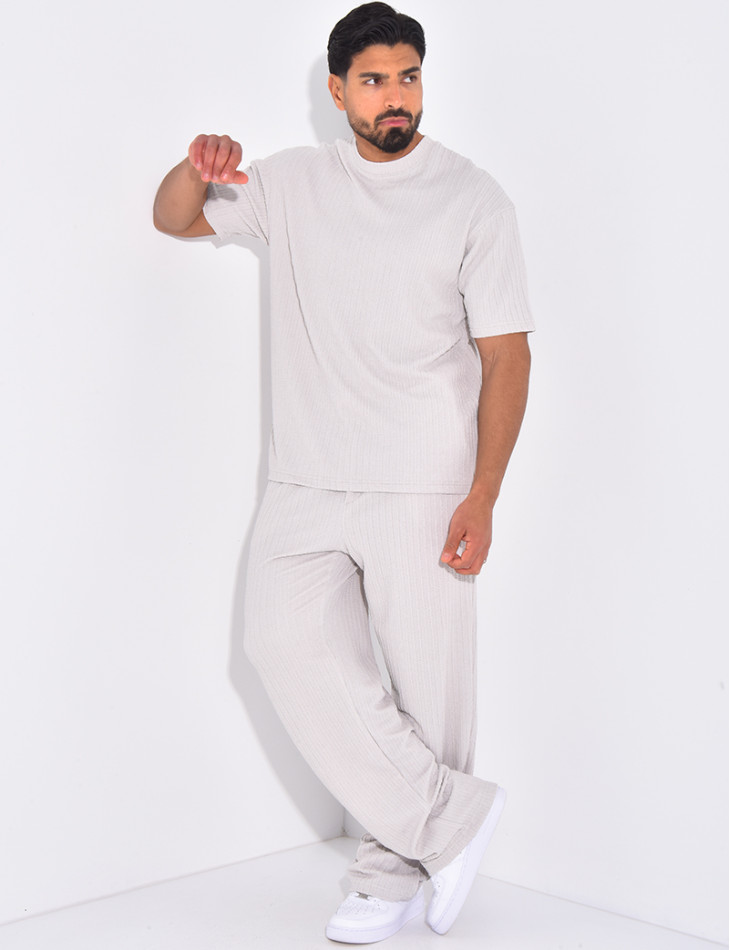 Ensemble texturé pantalon et t-shirt