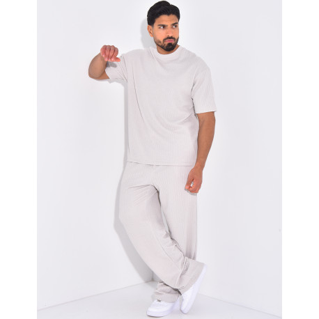 Ensemble texturé pantalon et t-shirt