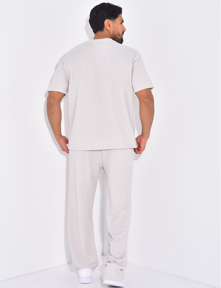 Ensemble texturé pantalon et t-shirt