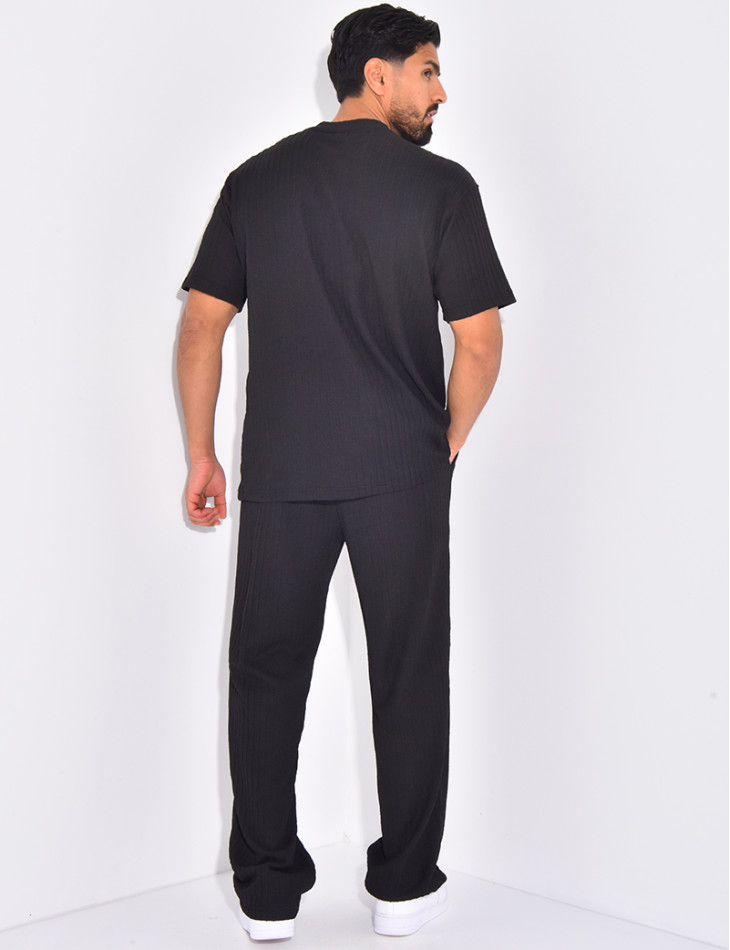 Ensemble texturé pantalon et t-shirt