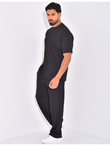 Ensemble texturé pantalon et t-shirt