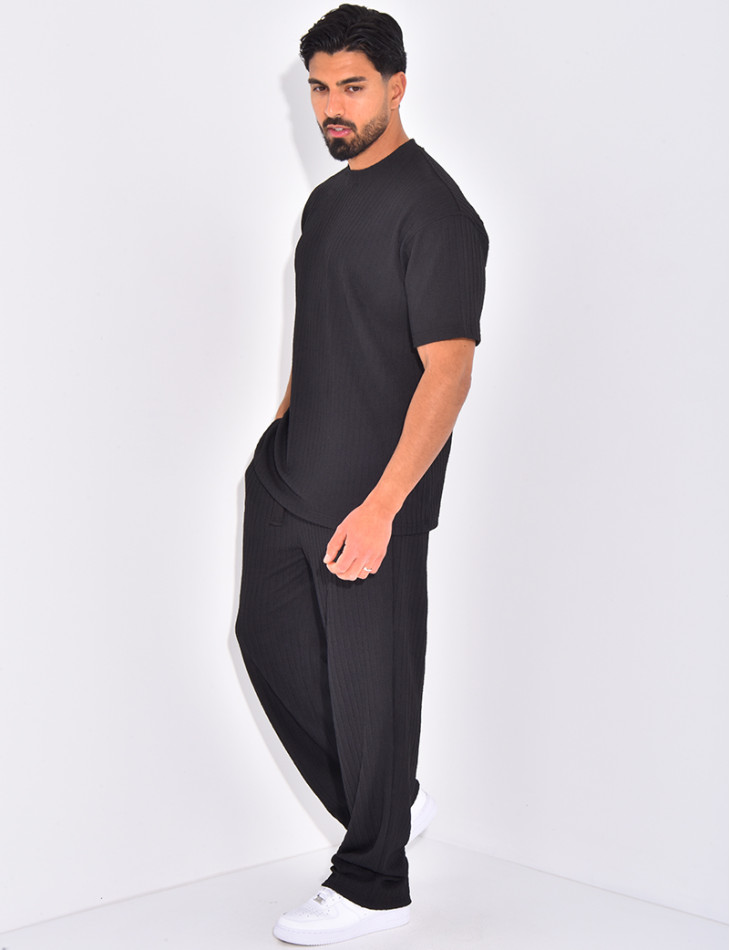 Ensemble texturé pantalon et t-shirt