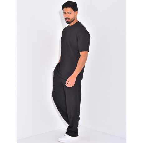 Ensemble texturé pantalon et t-shirt