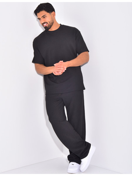 Ensemble texturé pantalon et t-shirt