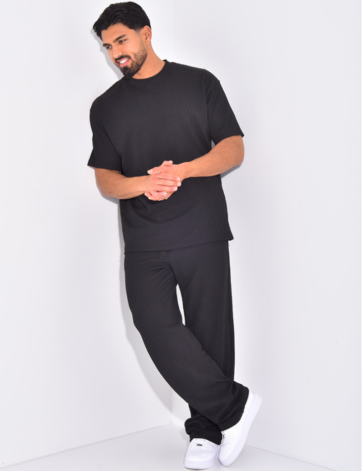 Ensemble texturé pantalon et t-shirt