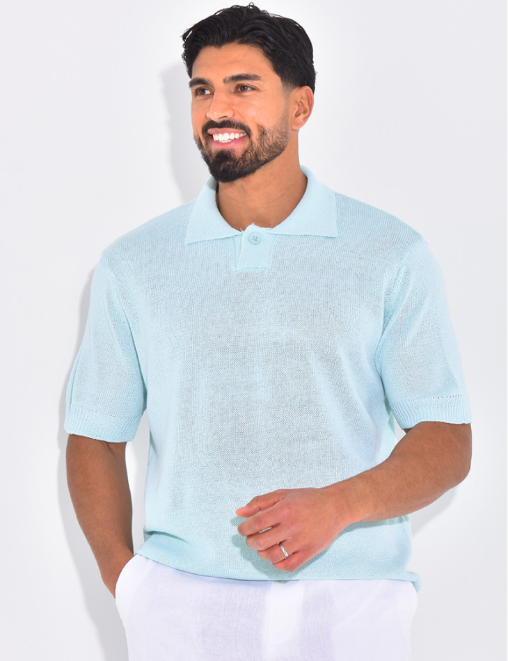 Polo manches courtes en maille