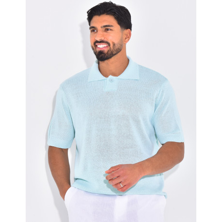 Polo manches courtes en maille