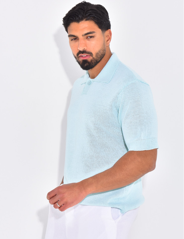 Polo manches courtes en maille