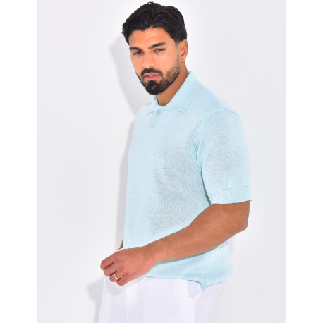 Polo manches courtes en maille
