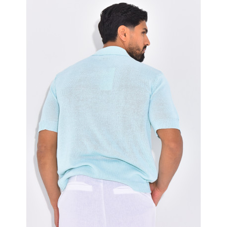 Polo manches courtes en maille