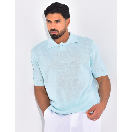 Polo manches courtes en maille