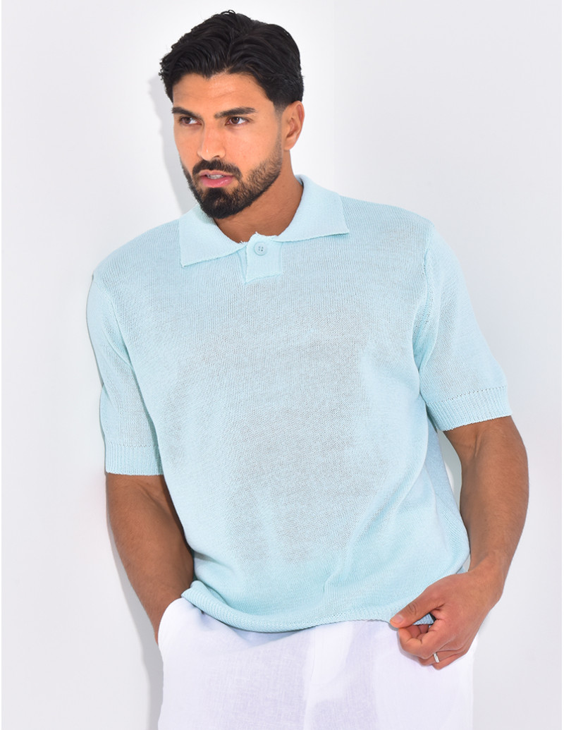 Polo manches courtes en maille