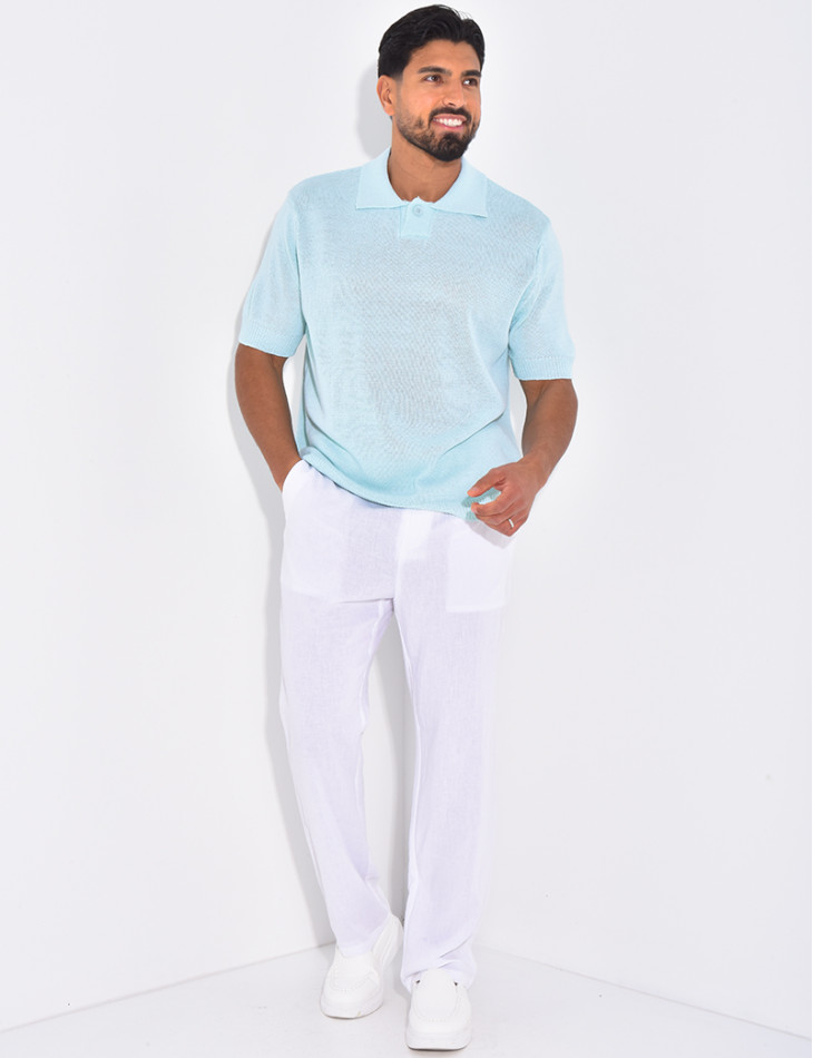 Polo manches courtes en maille