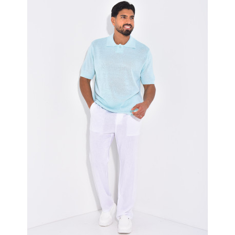 Polo manches courtes en maille