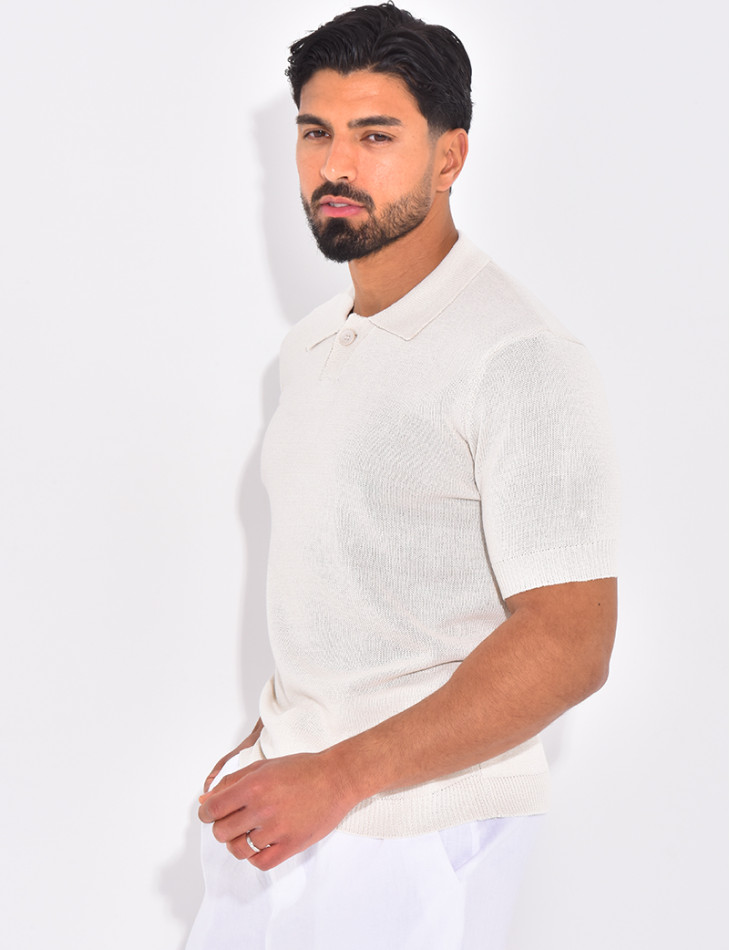 Polo manches courtes en maille