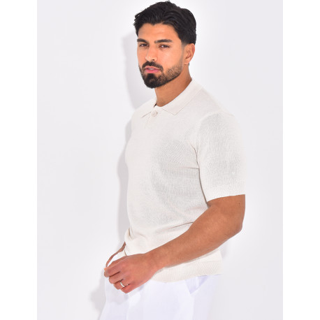 Polo manches courtes en maille