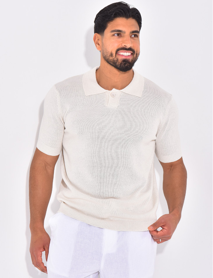 Polo manches courtes en maille