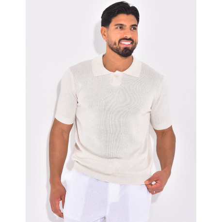 Polo manches courtes en maille