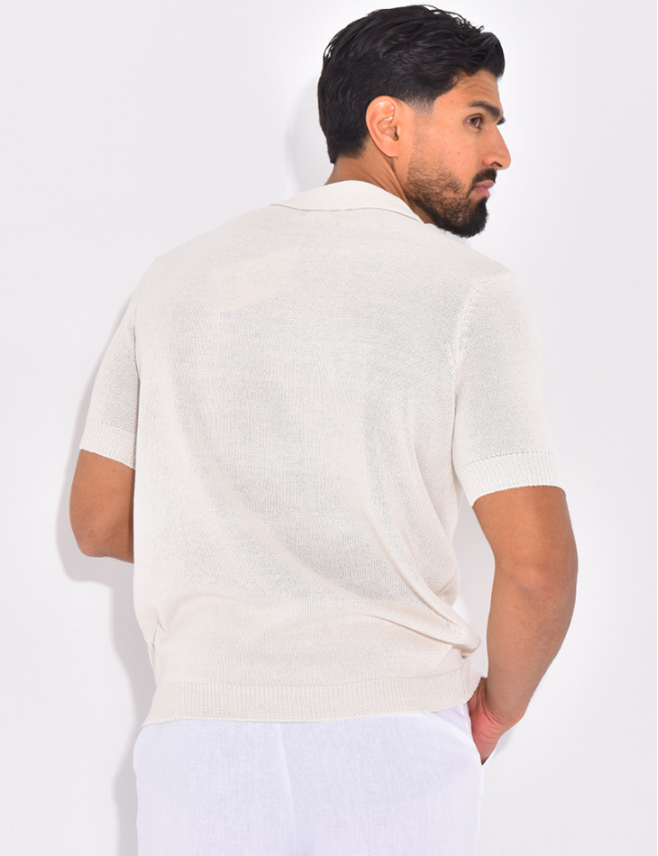 Polo manches courtes en maille