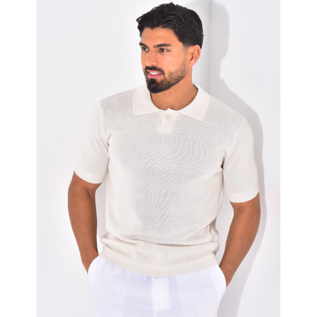 Polo manches courtes en maille