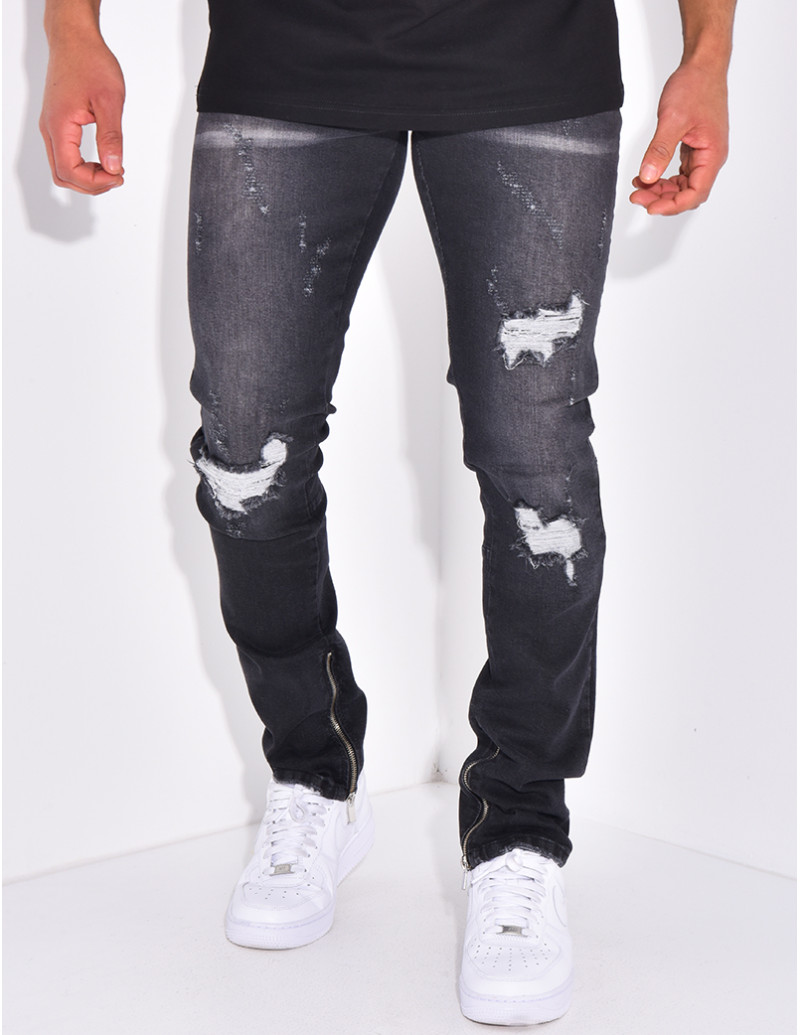 Jeans flare à coutures...