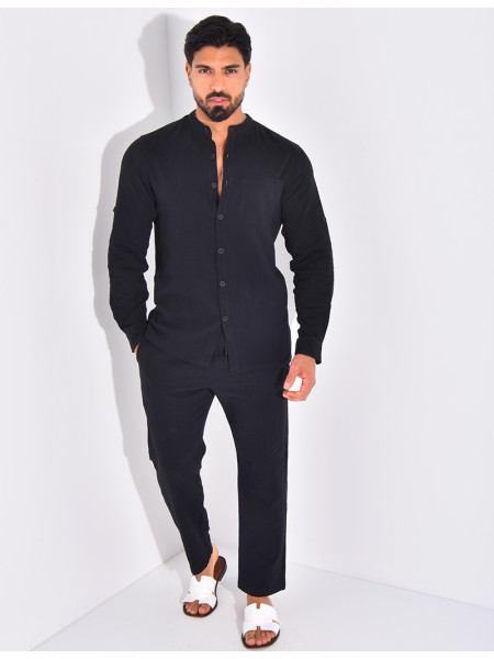 Ensemble en lin pantalon et chemise
