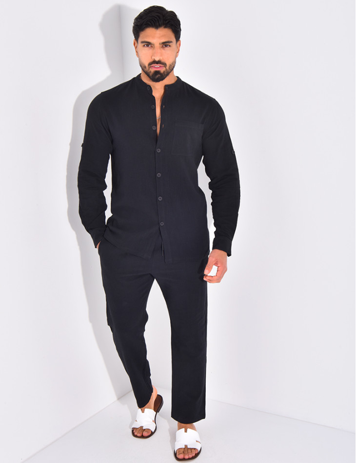 Ensemble en lin pantalon et chemise