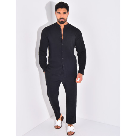 Ensemble en lin pantalon et chemise