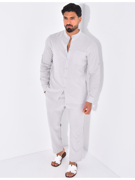 Ensemble en lin pantalon et chemise