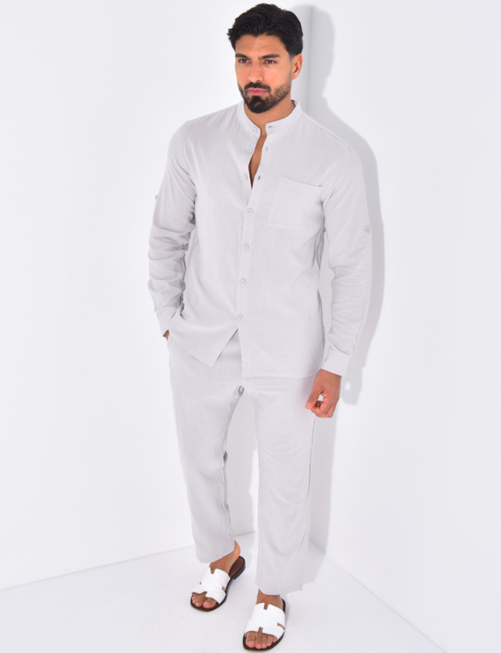 Ensemble en lin pantalon et chemise