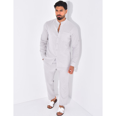 Ensemble en lin pantalon et chemise