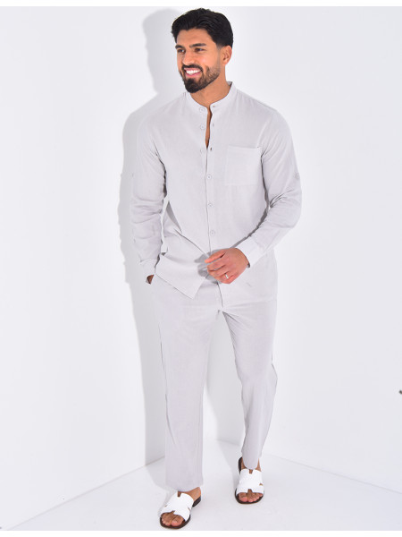 Ensemble en lin pantalon et chemise