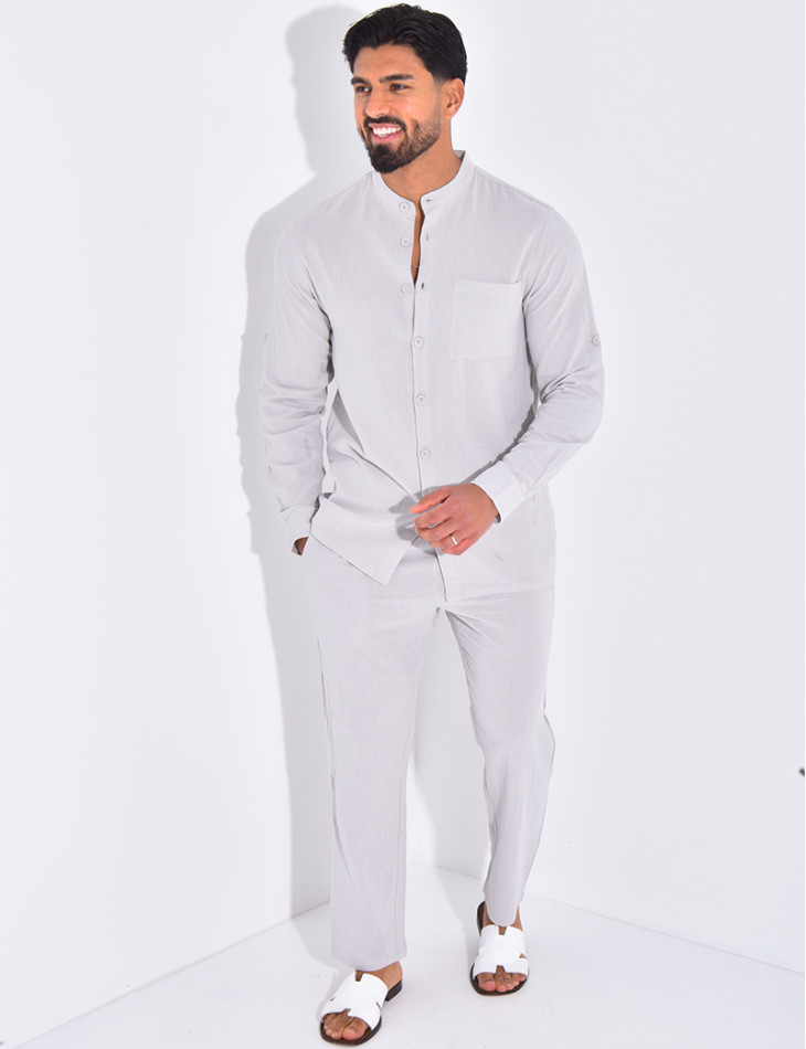Ensemble en lin pantalon et chemise