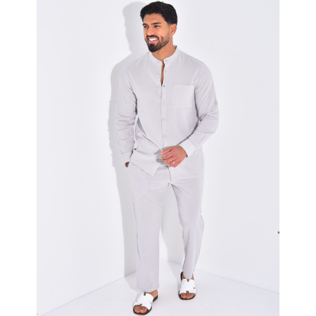 Ensemble en lin pantalon et chemise