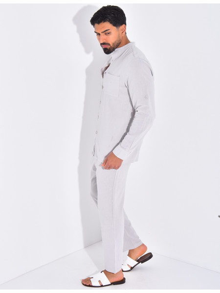 Ensemble en lin pantalon et chemise