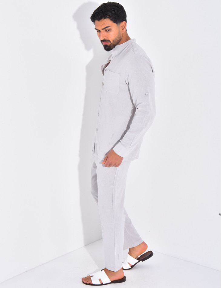 Ensemble en lin pantalon et chemise