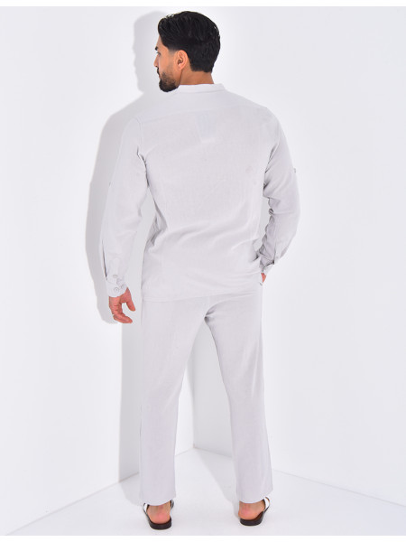 Ensemble en lin pantalon et chemise