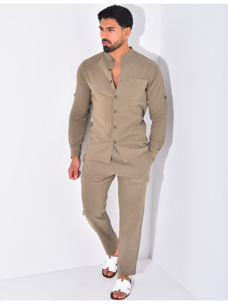 Ensemble en lin pantalon et chemise