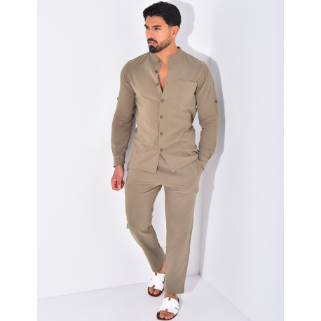 Ensemble en lin pantalon et chemise