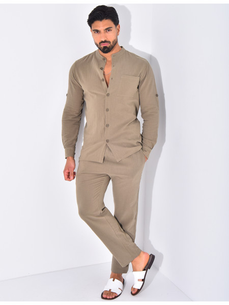 Ensemble en lin pantalon et chemise