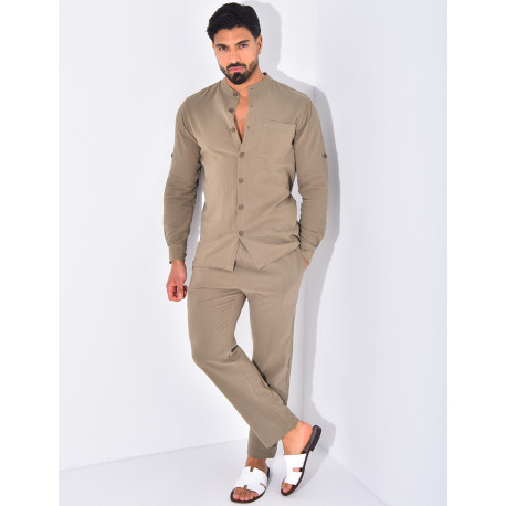 Ensemble en lin pantalon et chemise