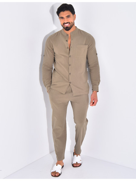 Ensemble en lin pantalon et chemise