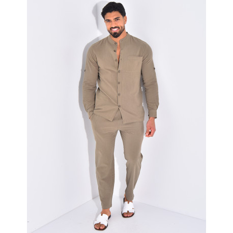 Ensemble en lin pantalon et chemise